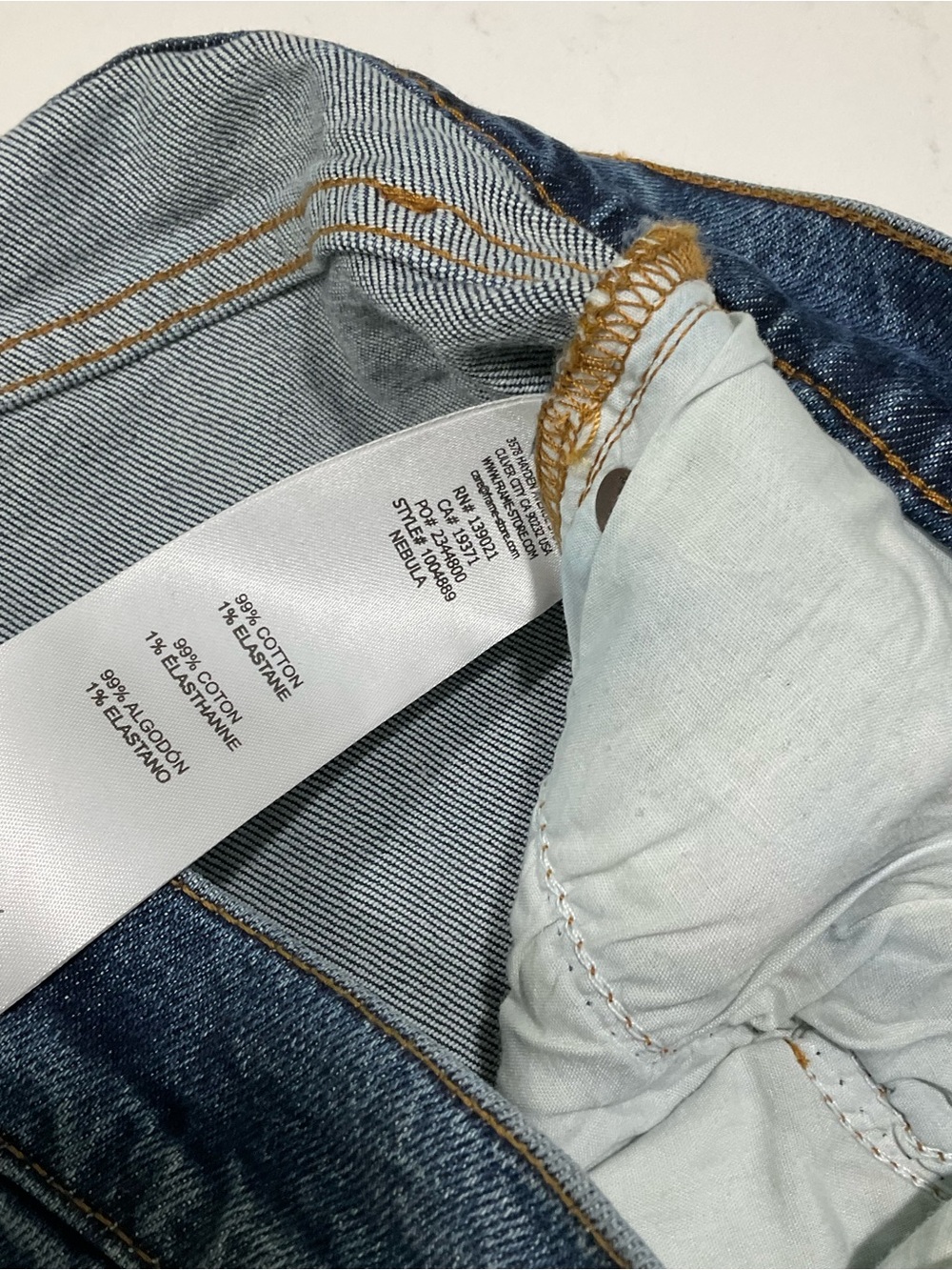 FRAME The Borrowed Jeans 28 NWT Mid Rise Straight Leg Denim Blue - Picture 4 of 5